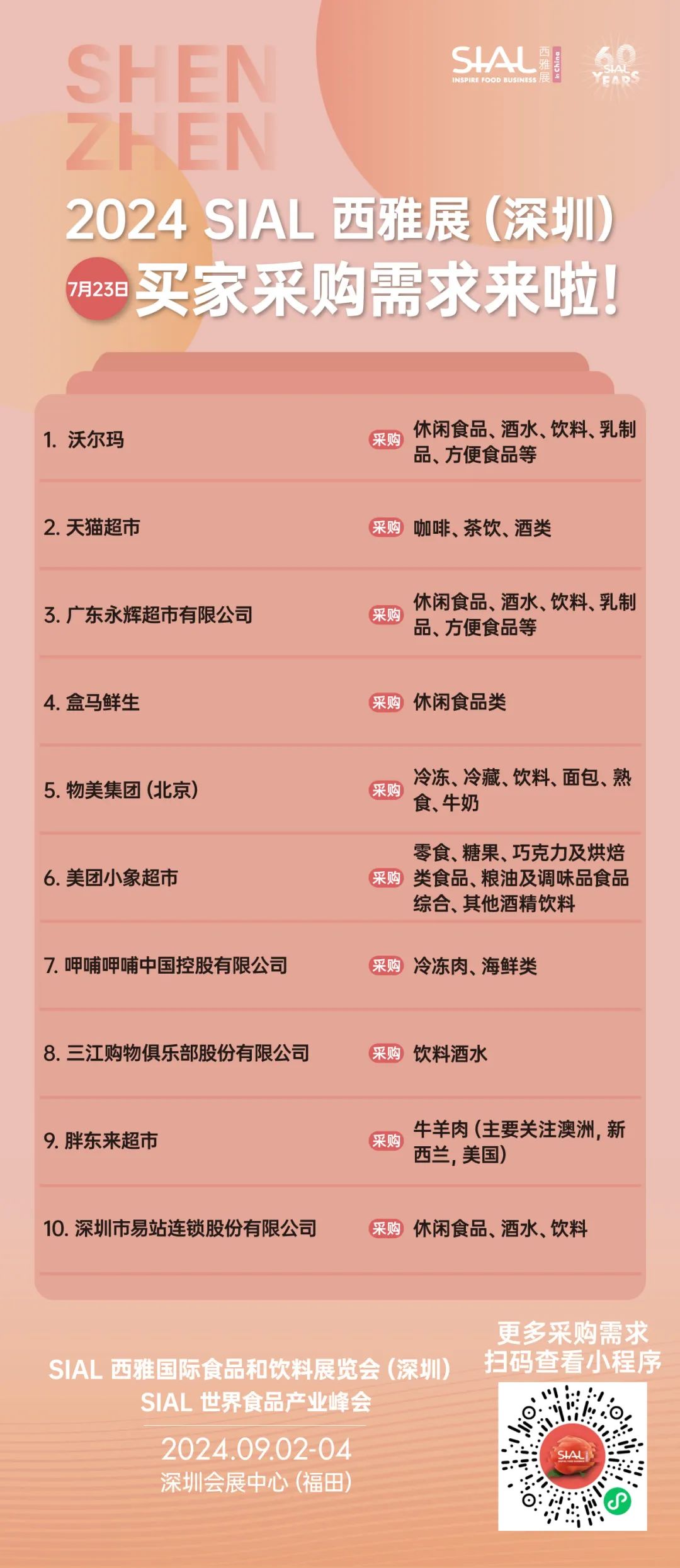 2024 SIAL 西雅國際食品和飲料展覽會（深圳）